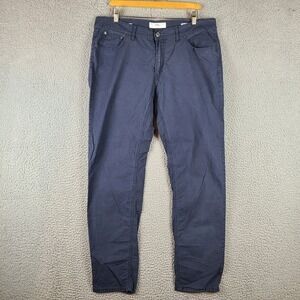 BRAX Chuck Summerlight Flex Blue Check Print Pants Size 36 X 32 Regular Fit